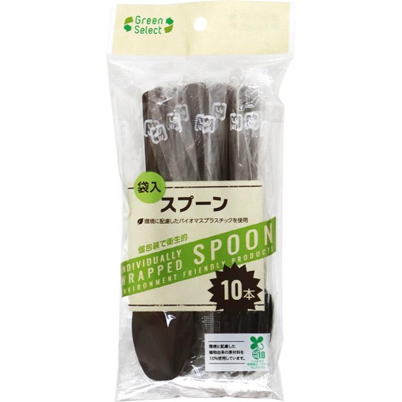 【180袋】カトラリー Green Select バイオマススプーン10％ 10本入 大和物産 00796056 16,971円