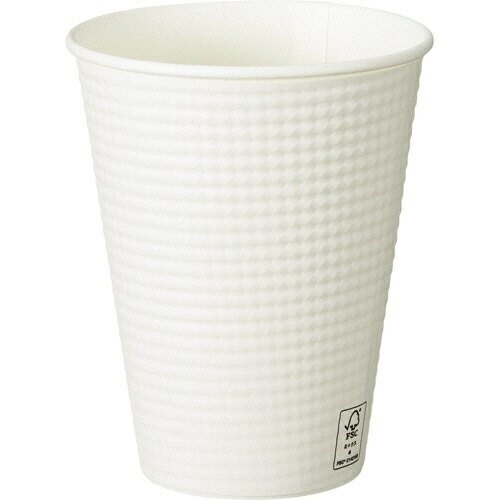 【50袋】紙コップ FMX エンボスカップ ホワイト 340ML 25P サンナップ 00797816|プロステアウトレット