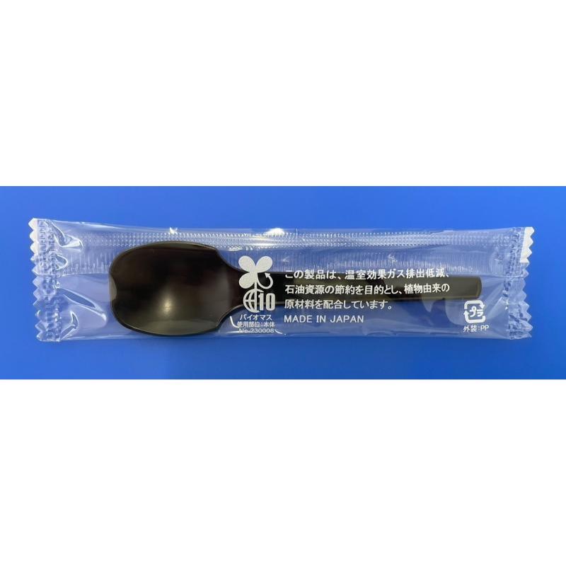【10000点】使い捨てスプーン BP PLA10 中スプーン＃100黒単袋入 アサヒ徳島 00745585