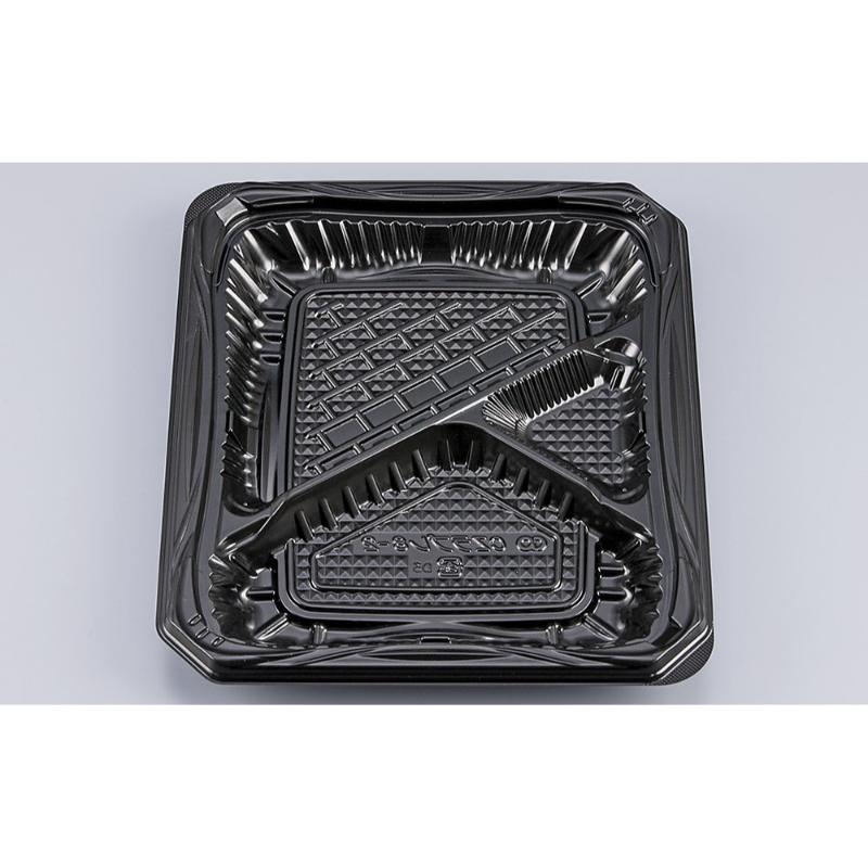 【400点】弁当容器 CZラプレ8-2 BS黒本体 シーピー化成 00793664