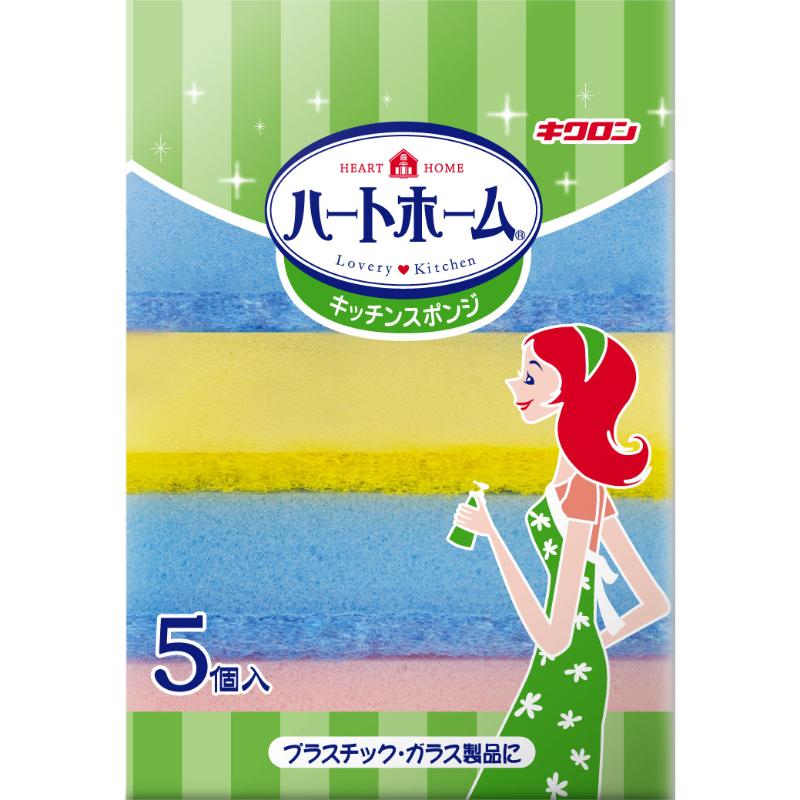 【80点】衛生資材 Hホーム キッチンスポンジ5P キクロン 00797541｜プロステアウトレット