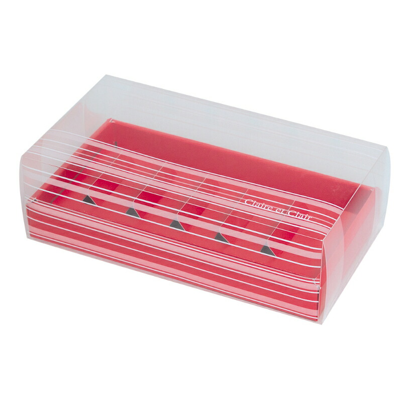 【100点】菓子容器 クレールBOX ワイド レッド ヤマニパッケージ 00800599