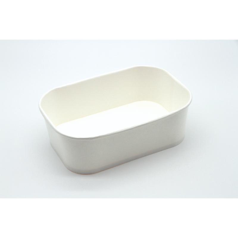 【600点】弁当容器 955ml 角型紙容器 PE 白無地 日本デキシー 00813423