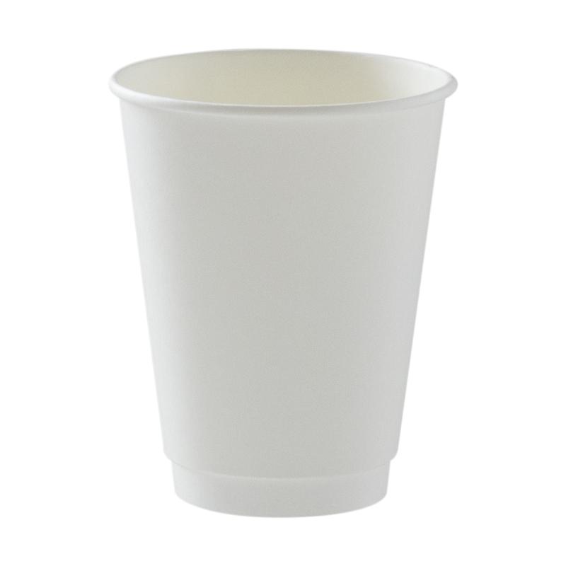 【40点】紙コップ エアウォールカップ ホワイト 340ML 25枚入 サンナップ 00817997
