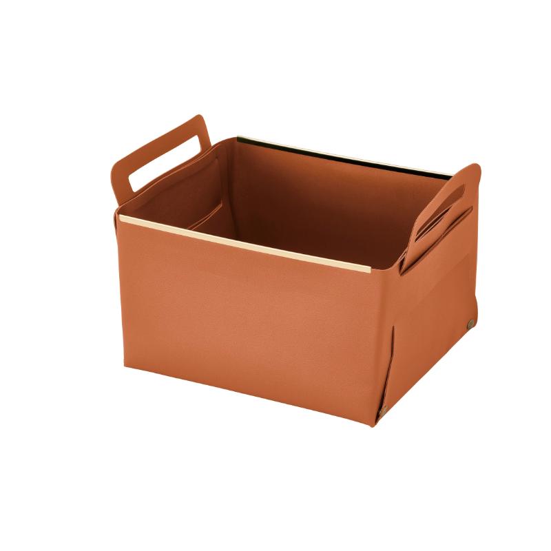 【12点】売場備品 フェイクレザー CUBEケース L CAMEL パール金属 00816000