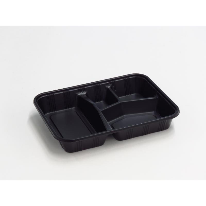 【1200点】弁当容器 HS-7 BK 身L 中央化学 00824879