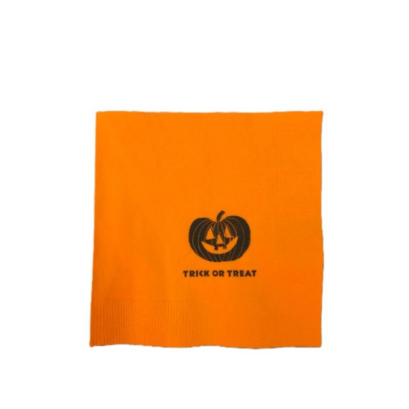 【1500点】店舗資材 2P4ツ折り約250mm角 ハロウィンナプキン SC-24 Halloween1 マンダリン オリエンタル紙業 00826795