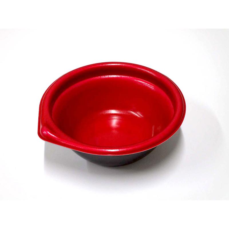【1000点】スープ容器 ラルム145本体R 赤/黒 デンカポリマー 00654124｜プロステアウトレット