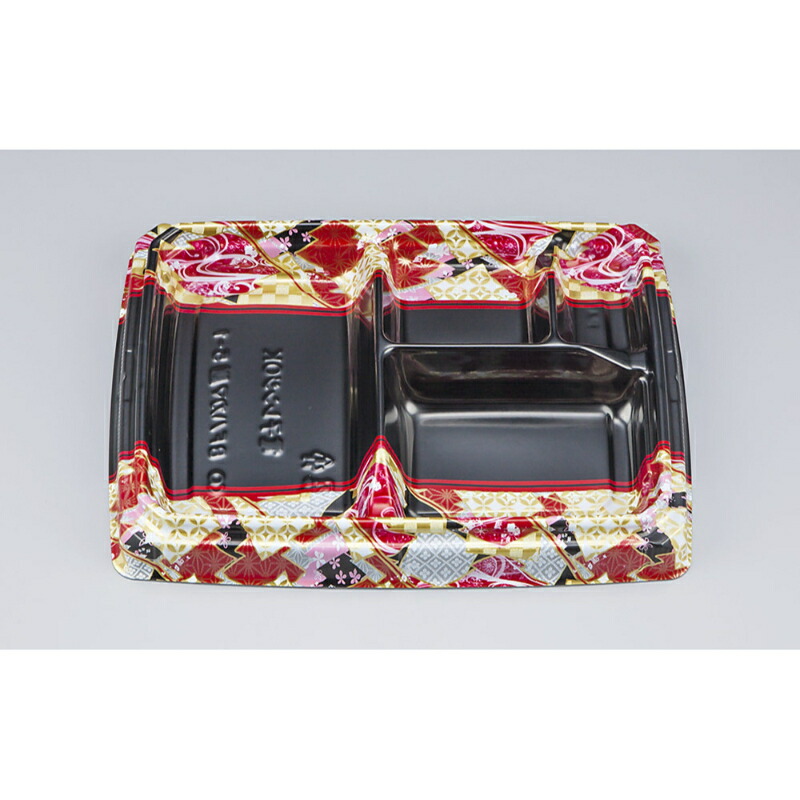 【600点】弁当容器 BFハカマ膳5-1 鶴姫赤 本体(N) シーピー化成 00798576