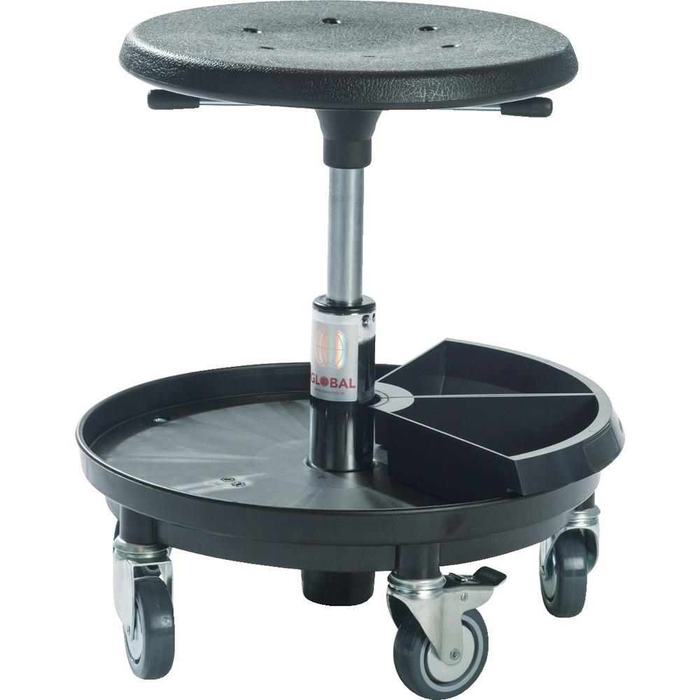 Ｇｌｏｂａｌ　ＳＩＧＭＡ　４００Ｐ　工具トレー付作業チェア　樹脂製ベース　座高３７～５０ｃｍ　2030013000｜ものづくり本舗 店 17,949円