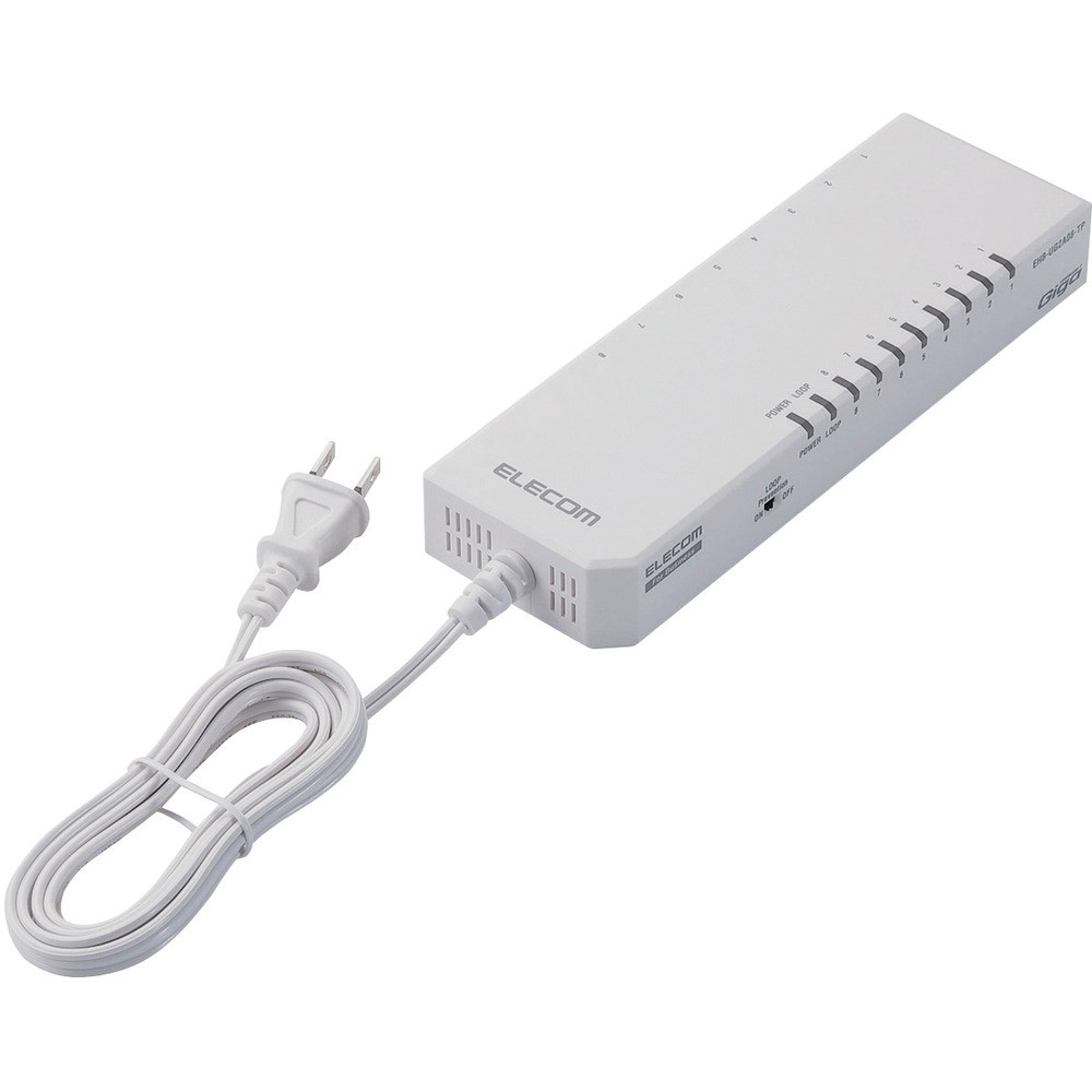 ELECOM 法人向け1000BASE−T対応TAP型スイッチ 8ポート EHB-UG2A08-TP|ものづくり本舗 店