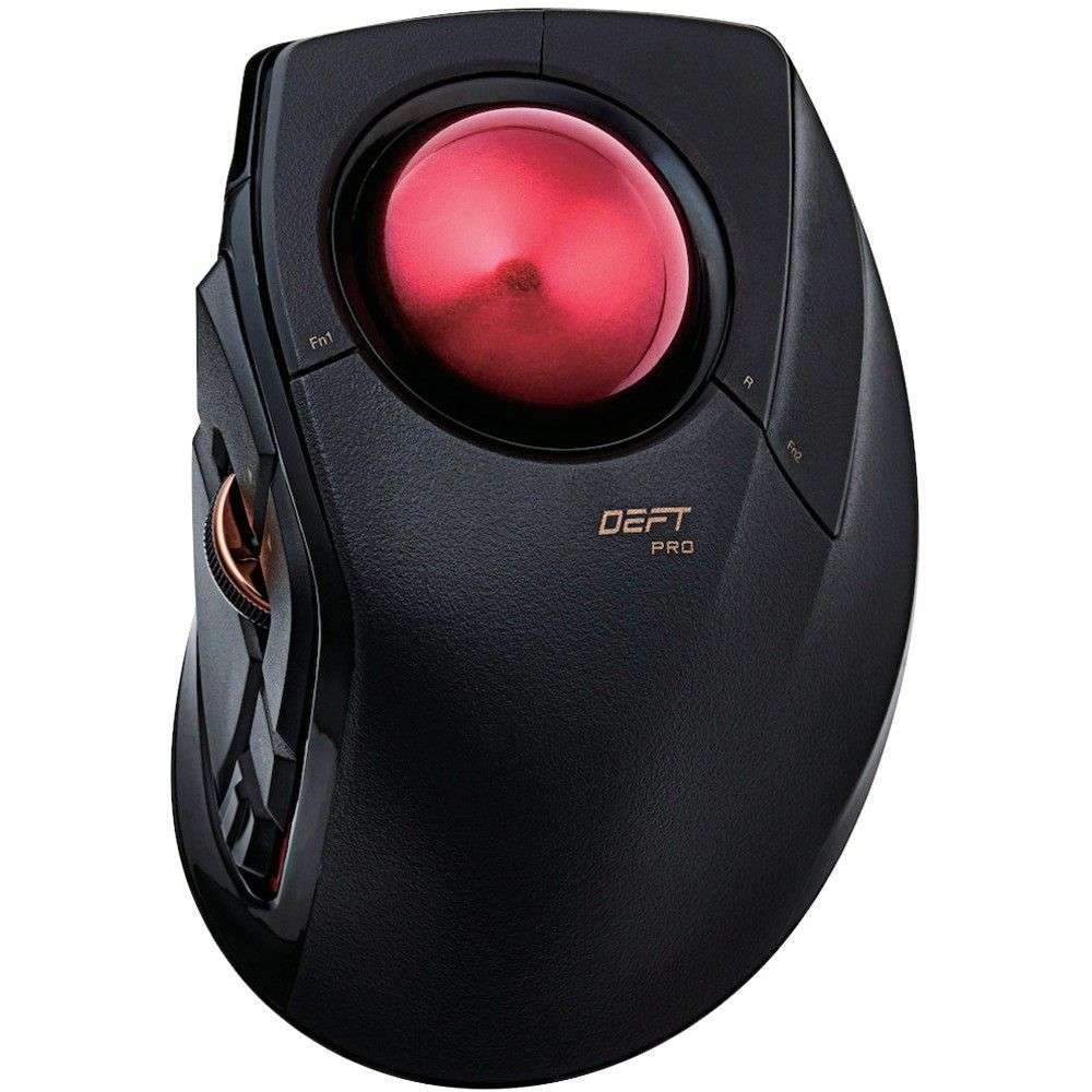 ＥＬＥＣＯＭ　マウス　トラックボール「ＤＥＦＴ　ＰＲＯ」（人差し指操作タイプ）　８ボタン　有線／無線／Ｂｌｕｅｔｏｏｔｈ対応　ブラック　M-DPT1MRBK｜ものづくり本舗 店