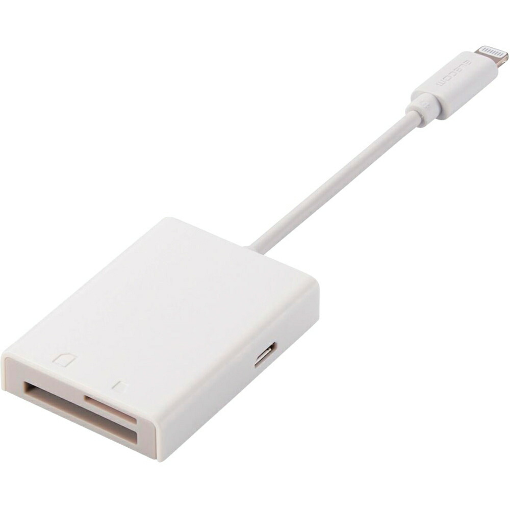 【製造会社直送T】 ＥＬＥＣＯＭ Ｌｉｇｈｔｎｉｎｇ歌留多主導者 ＳＤ＋ｍｉｃｒｏＳＤ相応う Ｔｙｐｅ－Ｃ取り替えっこアダプター 有線テレビ７ｃｍ MR-LC201WH