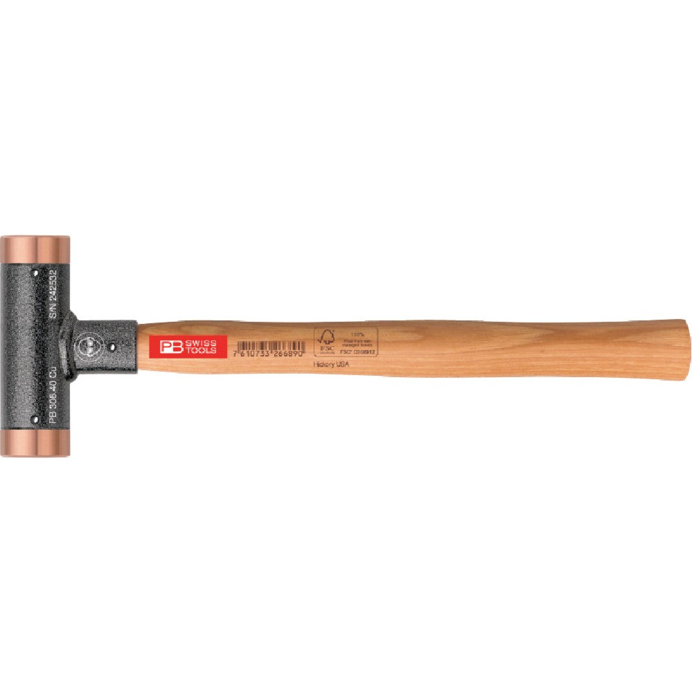 【製造業者直送T】 ＰＢスイスツールズ ３０６－２４ＣＵ 無手答え銅鉄鎚 306-24CU