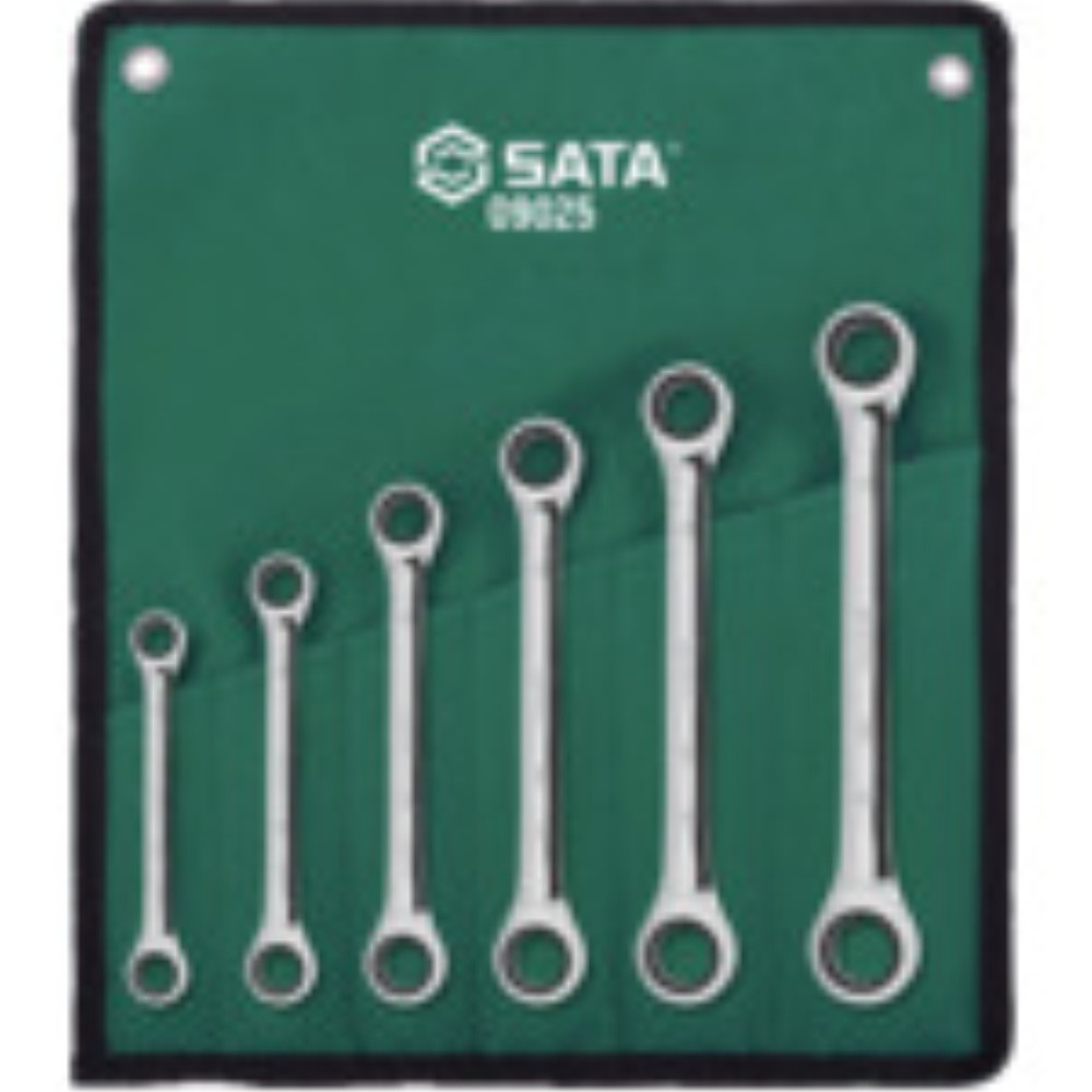 【製造業者直送T】 ＳＡＴＡ 両口ラチェットレンチセット（６点） 09025