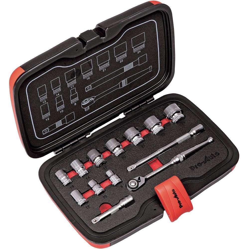 【製造会社直送T】 Ｐｒｏ－Ａｕｔｏ ３／８ＤＲ．１３ＰＣソケット鍵書き割り PA3013