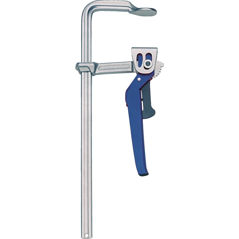 【製造会社直送T】 ＢＯＮＤＨＵＳ ラチェット式Ｌ型レバークランプ 最大口開２００×フトコロ１００粍 49020