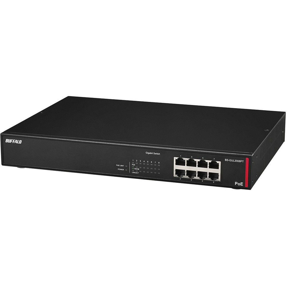 【製造業者直送T】 ＢＵＦＦＡＬＯ 法人向け Ｇｉｇａ相応う Ｌａｙｅｒ２ アンマネージＰｏＥ取り替えっこ ８界面 BS-GUL2008PT