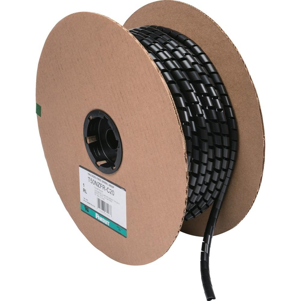 【製造業者直送T】 ＰＡＮＤＵＩＴ スパイラルラッピング ハロゲン無償性難燃性ナイロン６ 黒 T50NZFR-C20