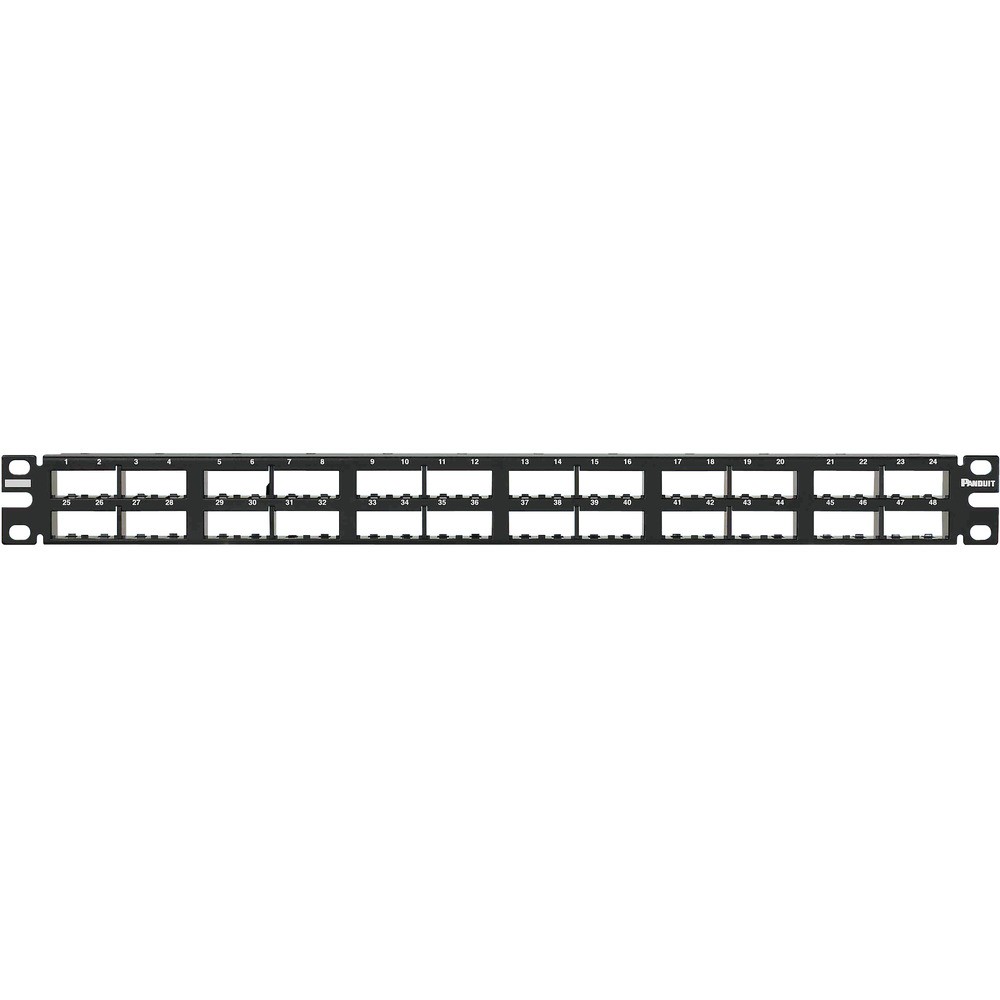 【製造会社直送T】 ＰＡＮＤＵＩＴ 密集してモジュラーパッチパネル枠 下げ札幅大（６．４粍） ４８界面 ＣＰＰ４８ＨＤＥＷＢＬ CPP48HDEWBL