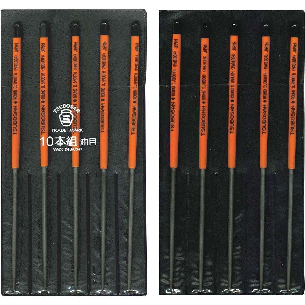 【製造業者直送T】 ツボサン 組ヤスリ １０本組 丸 油目 MA010-04