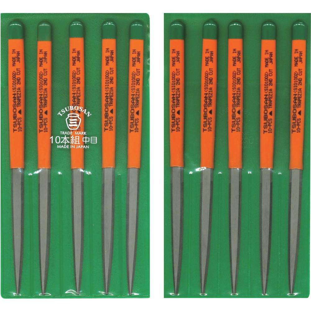 【製造業者直送T】 ツボサン 組ヤスリ １０本組 シノギ 中目 SI010-02