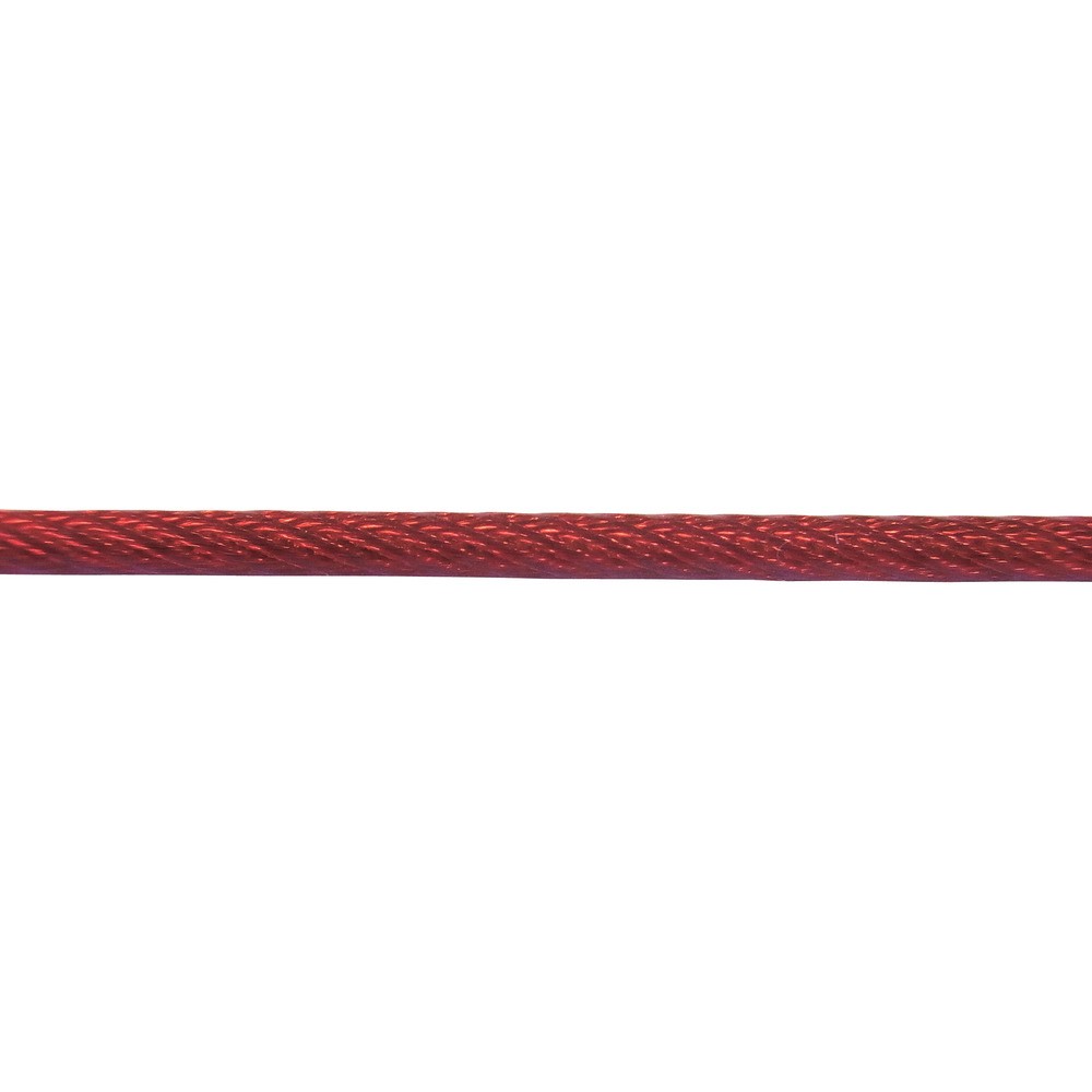 【製造業者直送T】 ニッサチェイン 赤コーティングワイヤロープ１００ｍ巻 R-SY15V-RED