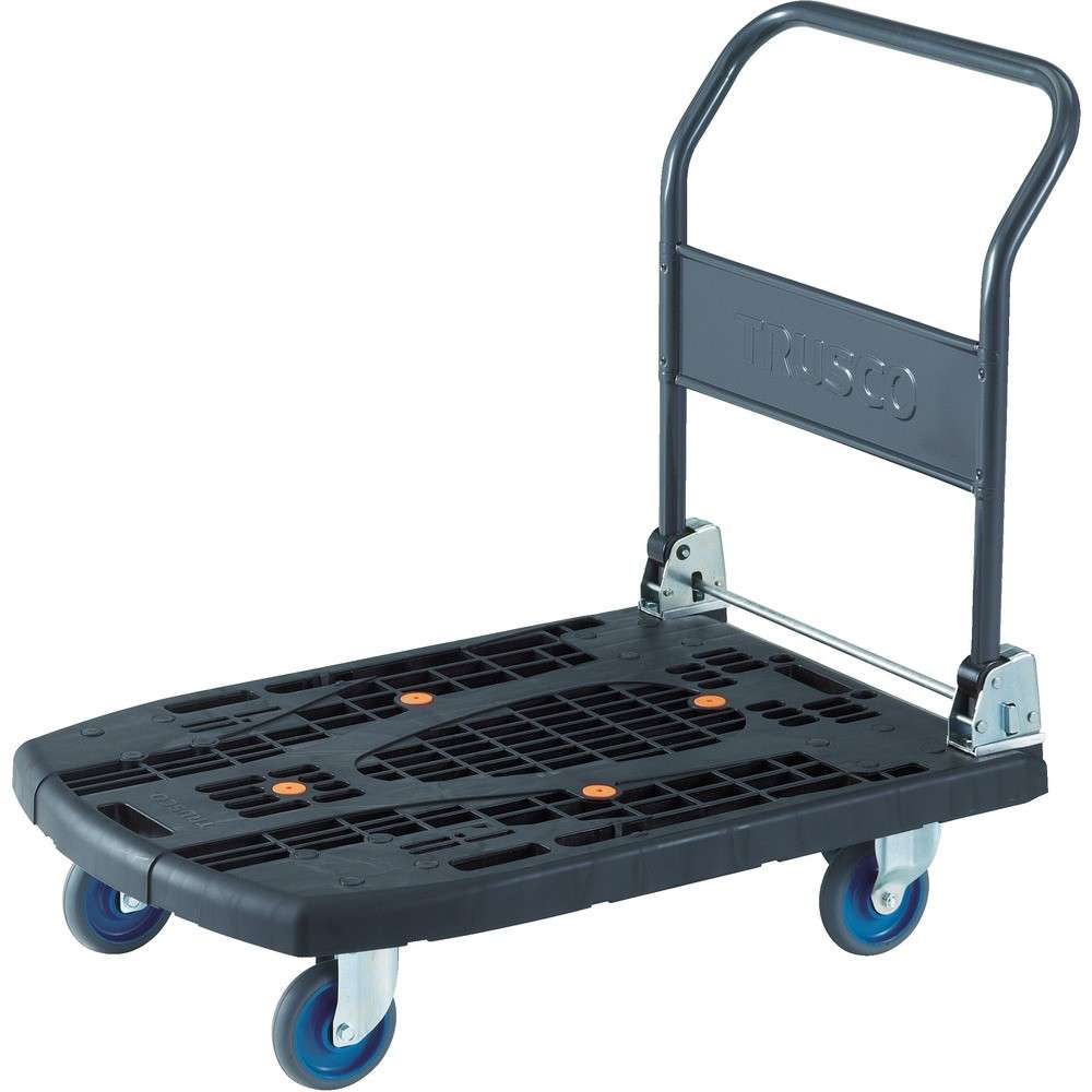 【製造会社直送T】 ＴＲＵＳＣＯ 脂手押し車 カルティオビッグ 折畳 ９００Ｘ６２０ Ｓ付 黒 MPK906-BK-S