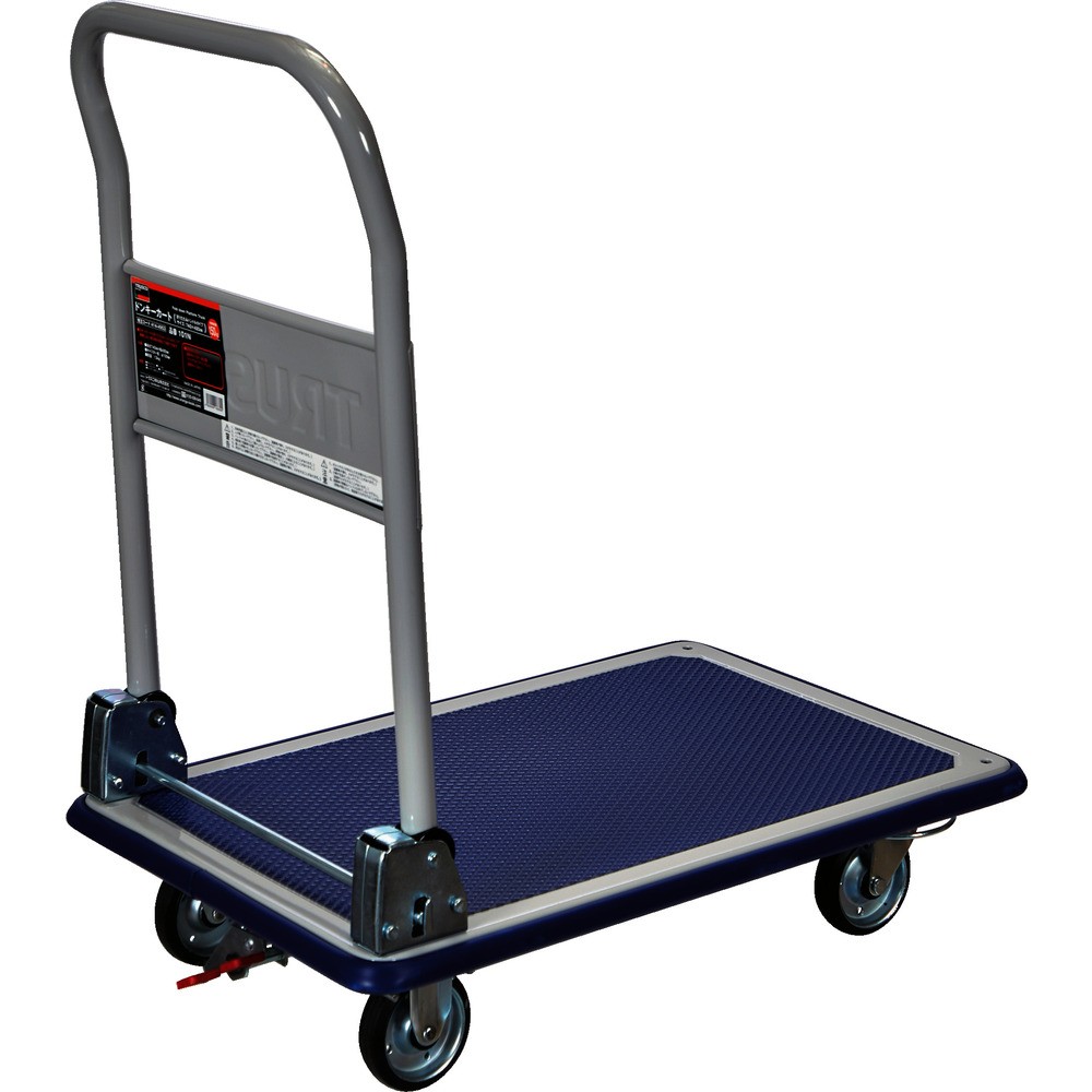 【製造会社直送T】 ＴＲＵＳＣＯ 押しつける製手押し車 ドンキーカート 折畳 ４輪輪っかストッパー付 101NJKRS-4
