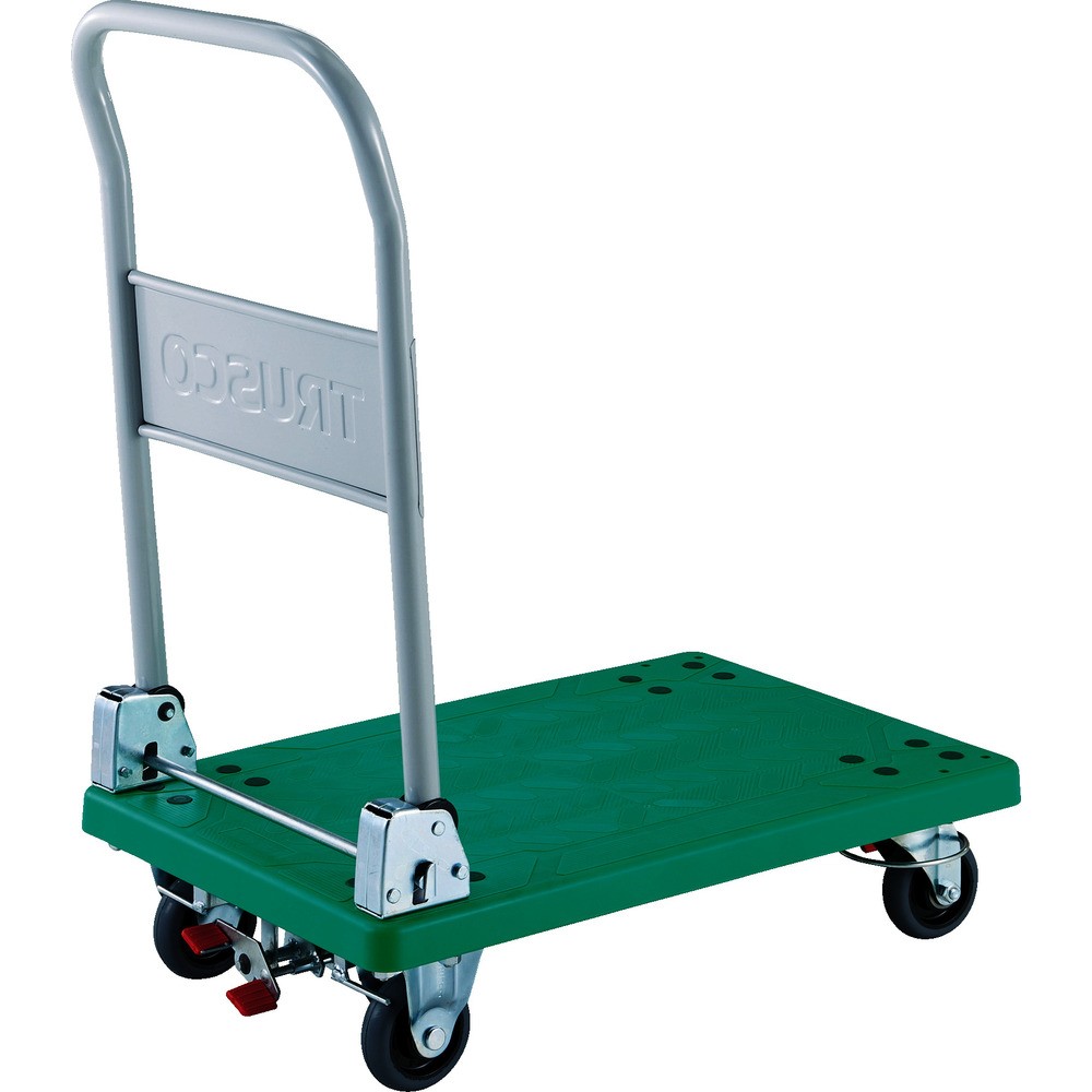 【製造会社直送T】 ＴＲＵＳＣＯ 脂手押し車 グランカート 折畳 ４輪輪っかストッパー付 TP-901JKRS-4