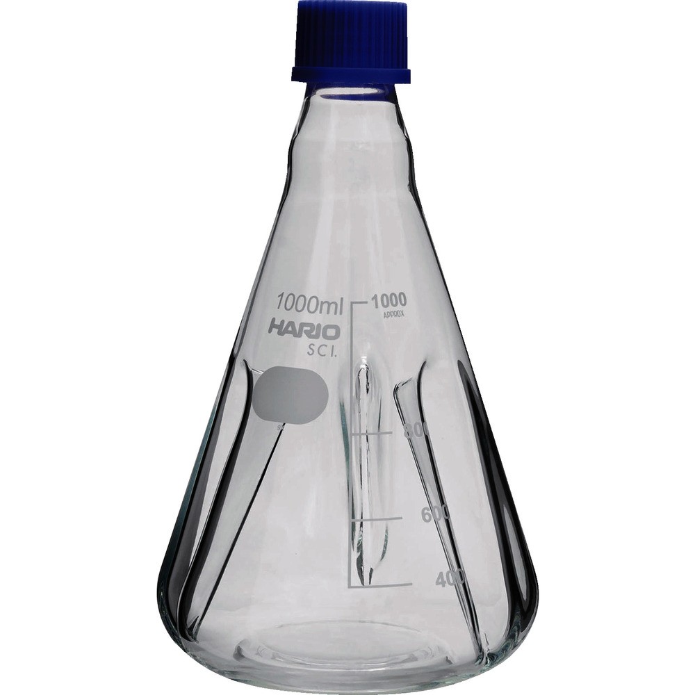 ＨＡＲＩＯ　バッフル付きねじ口三角フラスコ　１０００ｍＬ　BNSF-1L-SCI｜ものづくり本舗 店