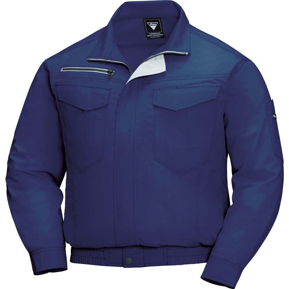 【製造会社直送T】 ＸＥＢＥＣ 綿ポリ混紡ペンタス冷房装置服ＸＥ９８００１－１９－４Ｌ ディープネイビー XE98001-19-4L