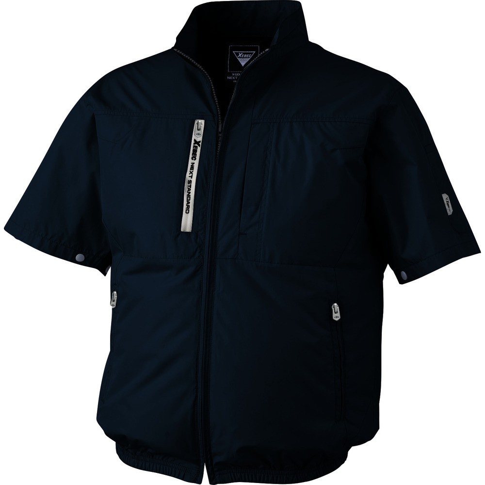 【製造会社直送T】 ＸＥＢＥＣ 冷房装置服半袖上衣ＸＥ９８０３４－１９－ＬＬ ディープネイビー XE98034-19-LL