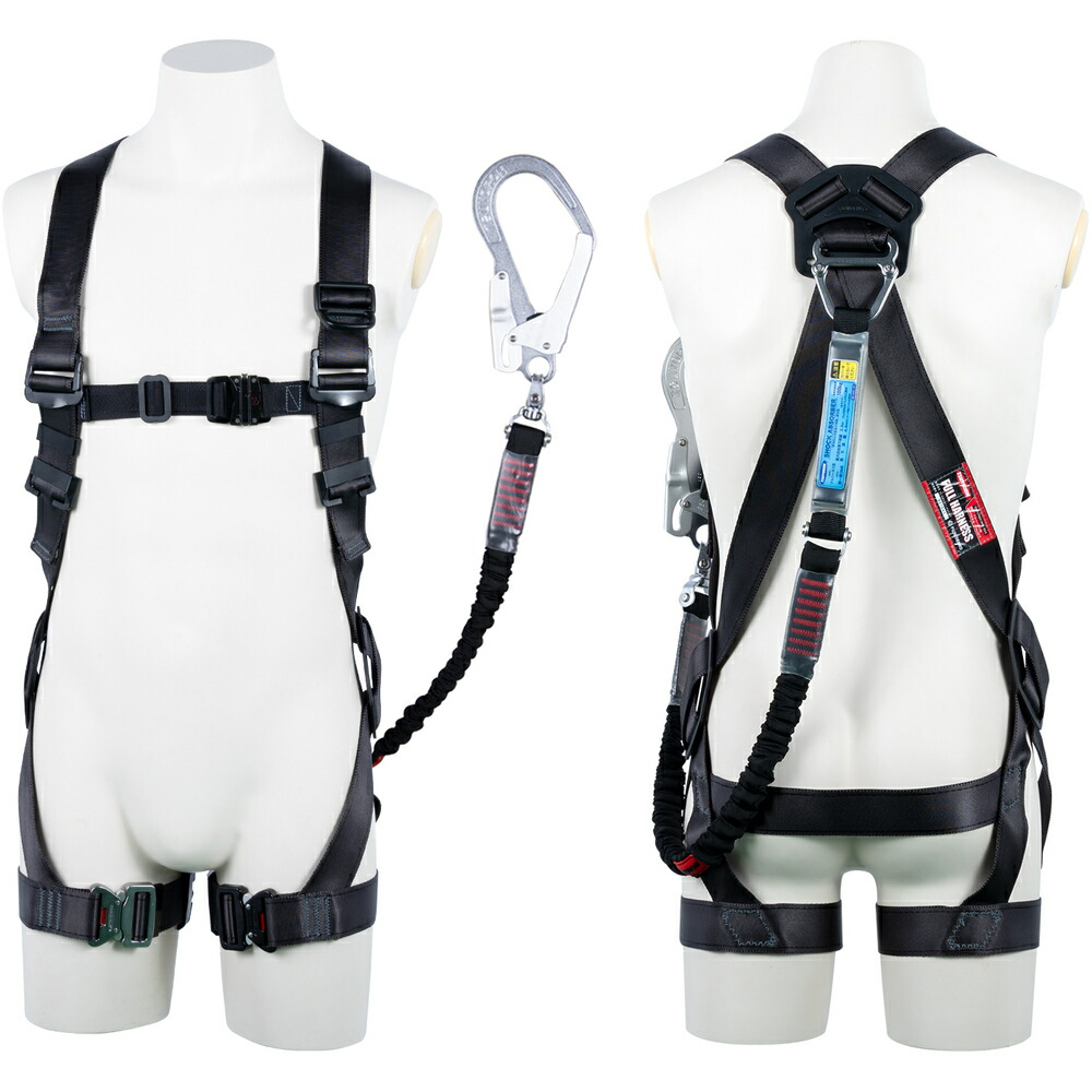 【製造会社直送T】 ＴＳＵＹＯＲＯＮ 黒影馬具 シングルランヤード付き添い人 伸縮式ノビロン（ＢＫ） 暗然たる薄墨色 Ｍ大きさ TH-504-NV93SV-OT-DG-M-R23-BX