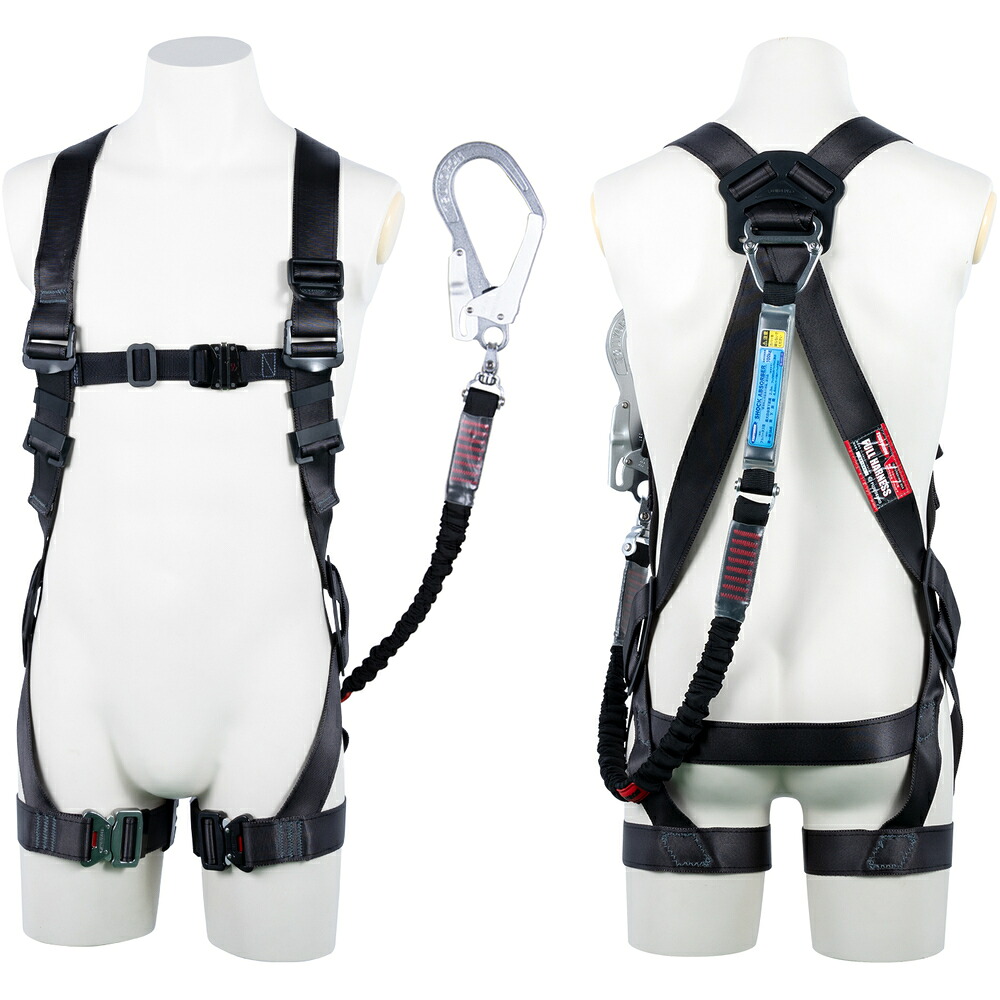 【製造会社直送T】 ＴＳＵＹＯＲＯＮ 黒影馬具 シングルランヤード付き添い人 伸縮式ノビロン（ＢＫ） 暗然たる薄墨色 Ｌ大きさ TH-504-NV93SV-OT-DG-L-R23-BX