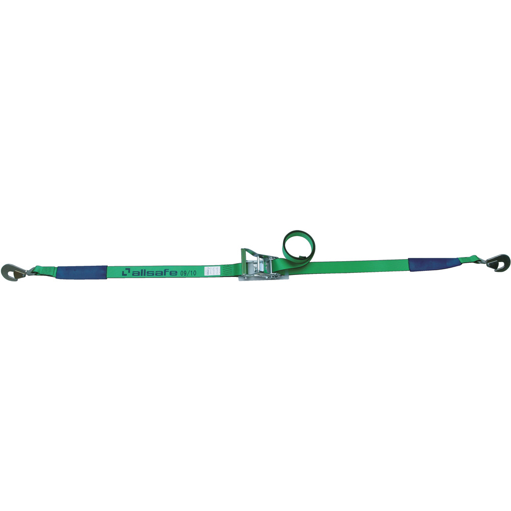 【製造会社直送T】 ａｌｌｓａｆｅ 三尺帯荷締機 ラチェット式ツイストスナップフック遣りくち（重掛け目） R5TH15