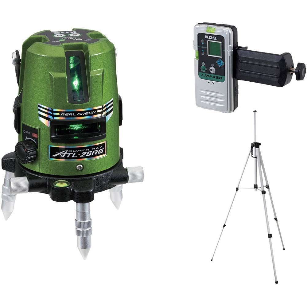【製造会社直送T】 ＫＤＳ 写実的緑であることレーザ２５ＲＧ受光器三脚架付 ATL25RGRSA