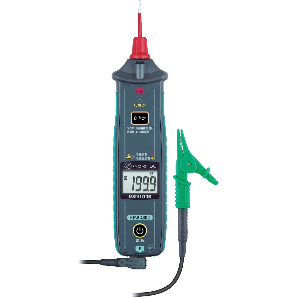 【製造業者直送T】 ＫＹＯＲＩＴＳＵ ４３００ 飾り気の無い地べたテスター（２極法） KEW4300