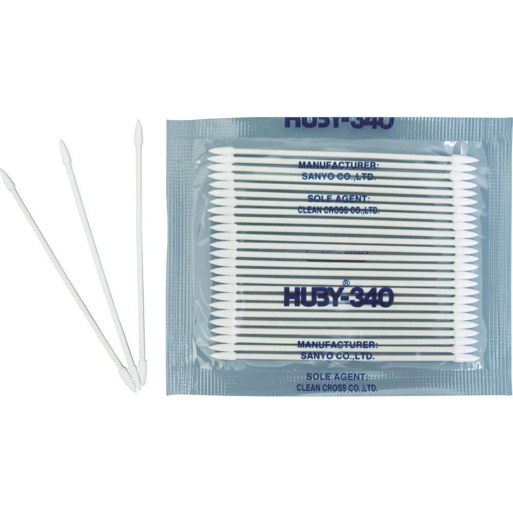【製造業者直送T】 ＨＵＢＹ ３in 産業用綿棒（先っちょ玉蜀黍型／ハードシャープポイントスリム）ＢＢ－０１３ＭＢ （８０００本入） BB-013MB