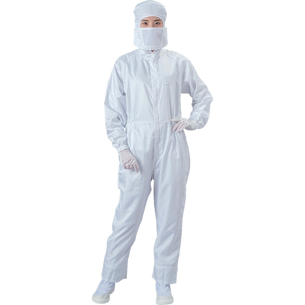 【製造業者直送T】 ＢＬＡＳＴＯＮ ボンネット付つなぎ服 白いこと Ｌ大きさ BSC-11032-W-L