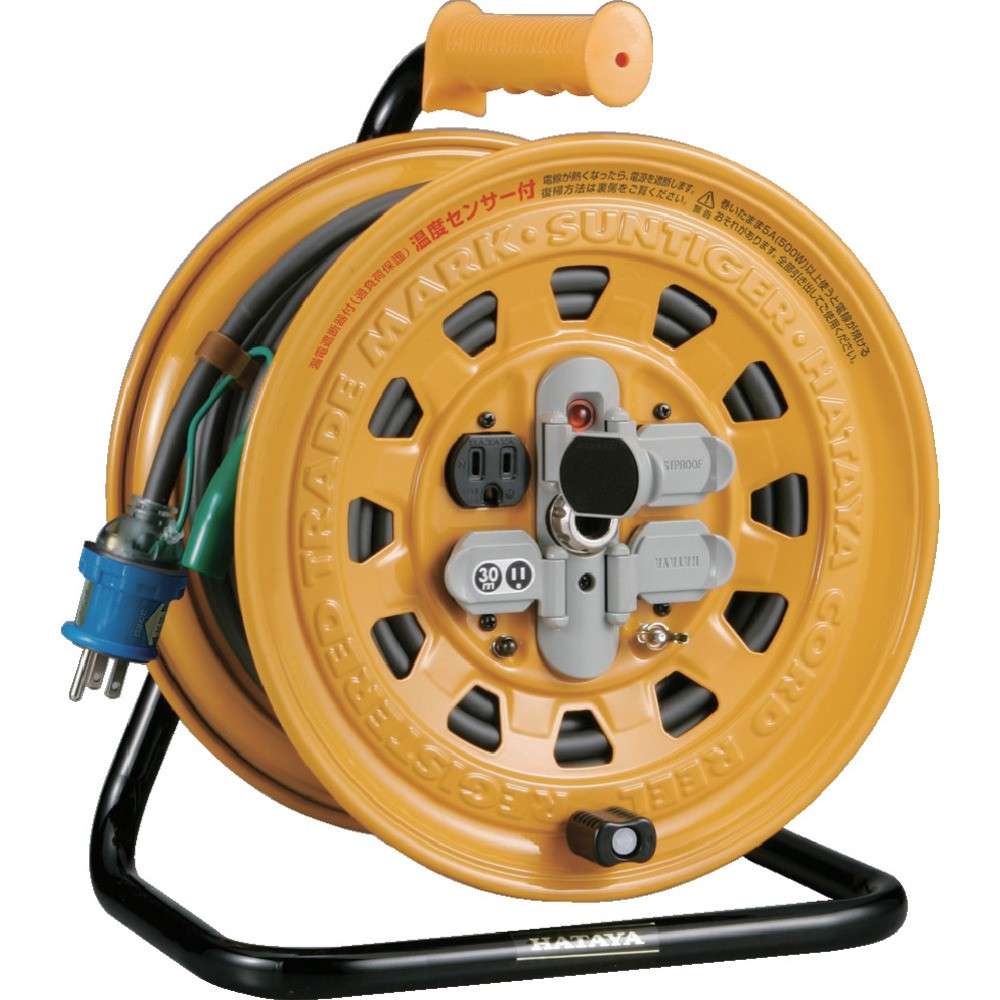 【製造会社直送T】 ハタヤ 気温検出器付吊りひも木管 単相１００Ｖ ３０ｍ 地びた付・ブレーカー付 BG-301KXS