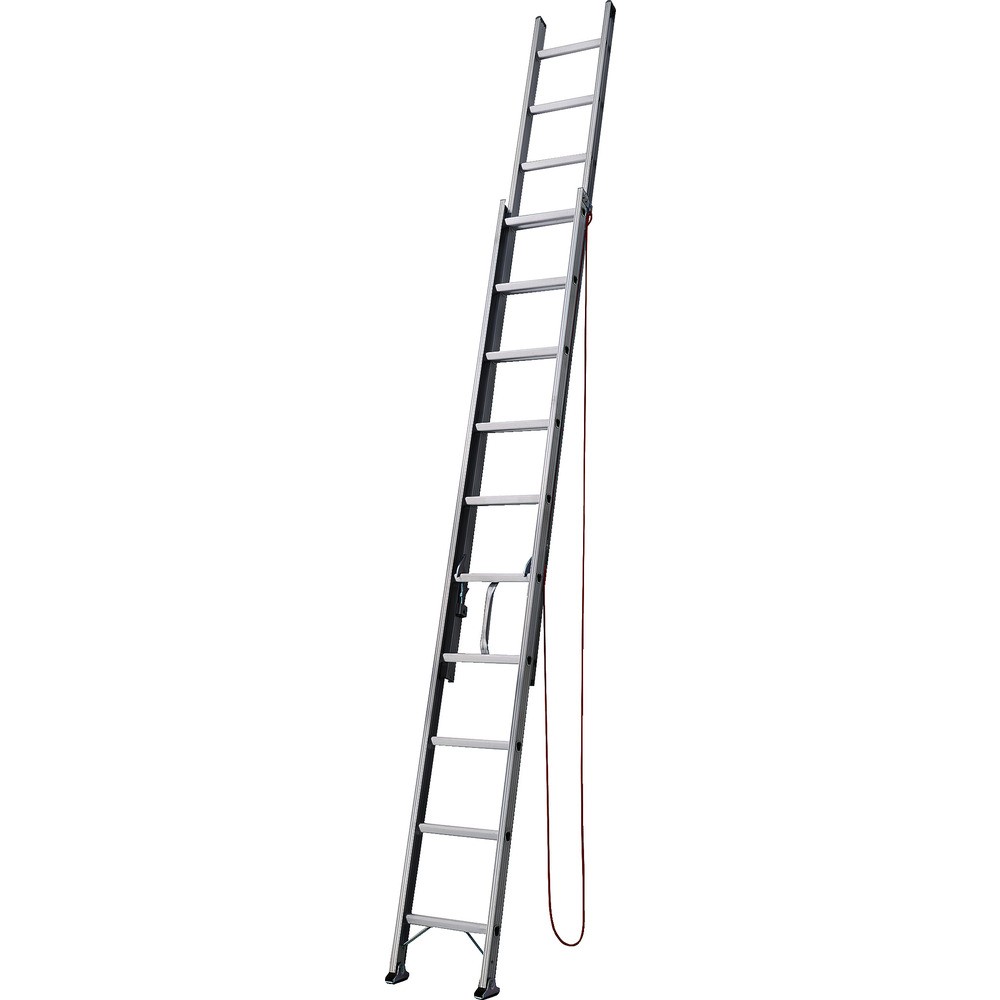 【製造会社直送T】 ハセガワ 軽銀２連掛けはしご 軽さ印字機 ＨＥ２型 ５．８４ｍ（１０６２２） HE2-59A