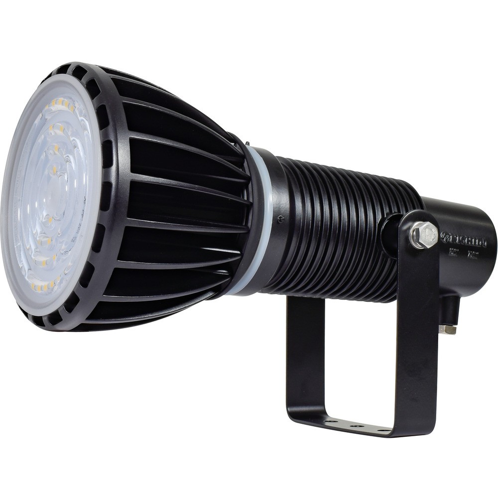 【製造会社直送T】 ＮＩＣＨＩＤＯ エコビックＬＥＤ投光照明器１００Ｗ 常設用 斑点模様 地びた付 電話線２ｍ 本体黒、白熱電球黒 ATL-E100J-SBK-50K