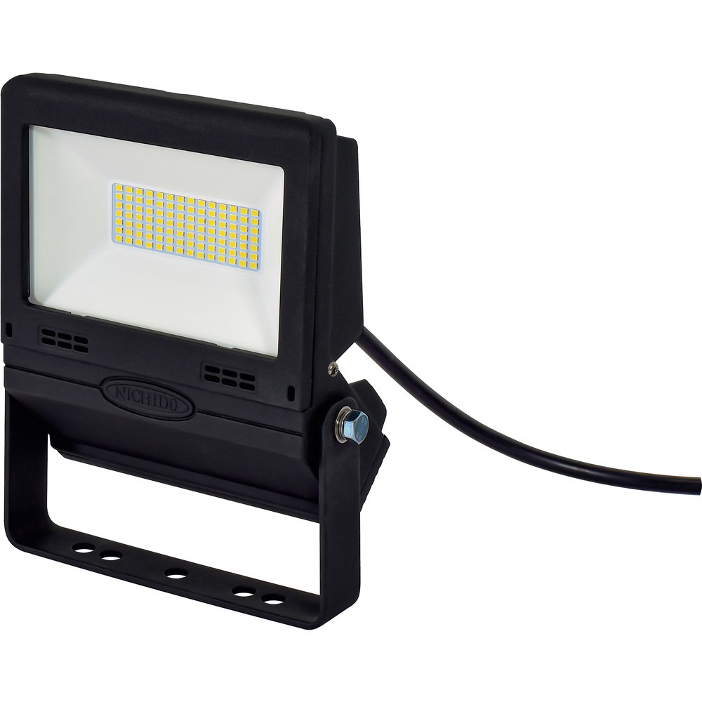 ＮＩＣＨＩＤＯ　ＬＥＤ投光器　常設用フラットライト３０Ｗ　黒　LJS-FH30D-BK-50K｜ものづくり本舗 店