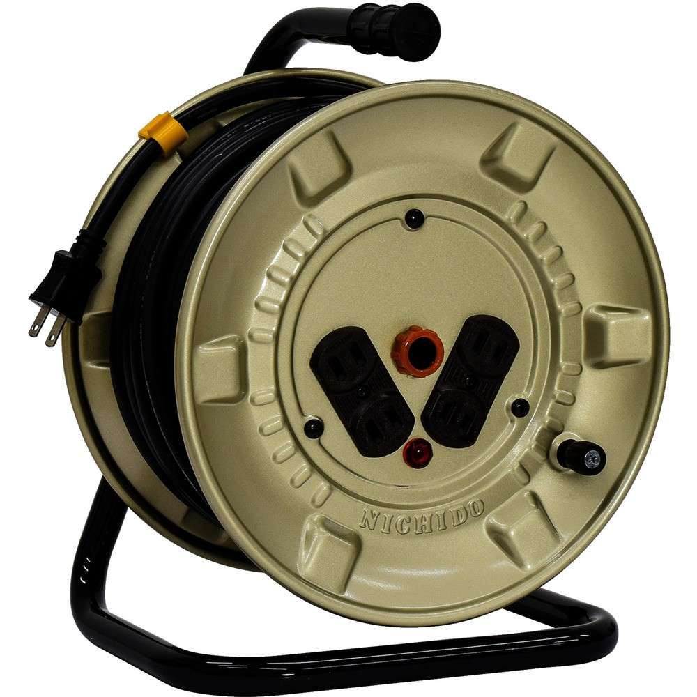 ＮＩＣＨＩＤＯ　電工ドラム　１００Ｖ　アースなし　２０ｍ　コンセント個数４個　NNP-204D｜ものづくり本舗 店