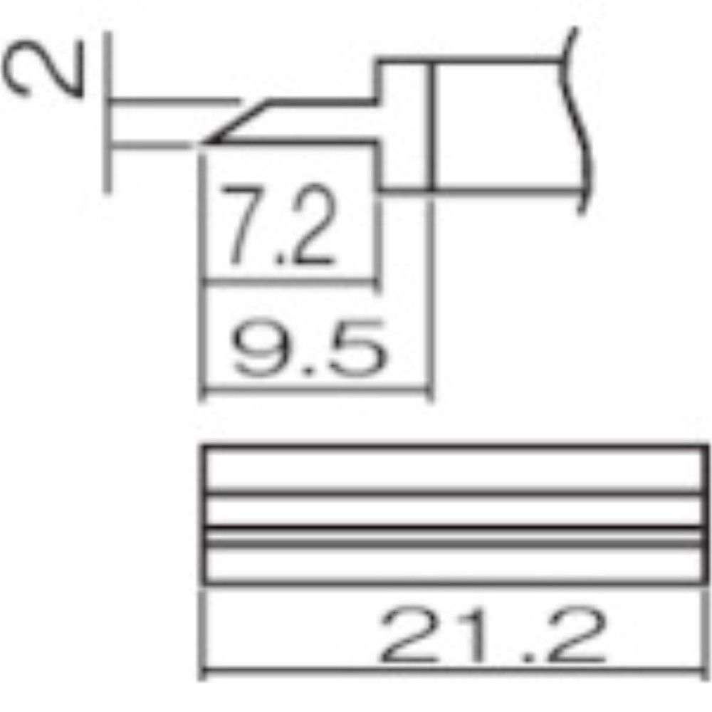 【製造業者直送T】 白光 こて先 箆 ２１．２ T12-1403