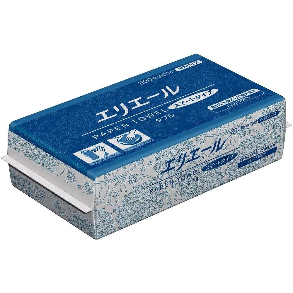 【製造会社直送T】 エリ叫び泣き ペーパータオル かっこ良い手合い ダブル中判 21001287