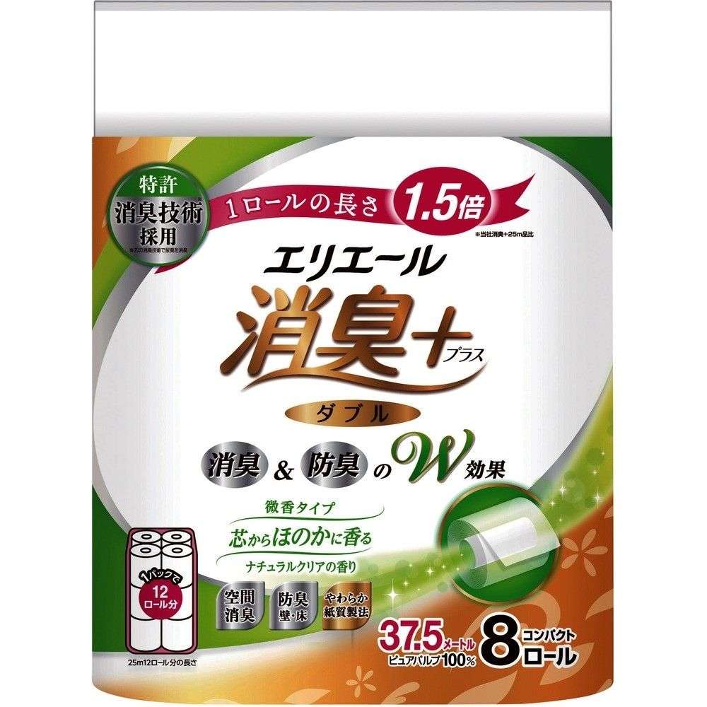 【製造会社直送T】 エリ叫び泣き 消臭＋幼児用便器ティシューしっかり香る 自然的せつ然たるの芳ばしさパウダーコンパクト８Ｒ ダブル 21001831