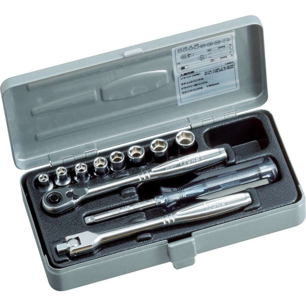 【製造業者直送T】 ＴＯＮＥ ソケット鍵仕掛ける １２ｐｃｓ 差込角６．３５粍 1850