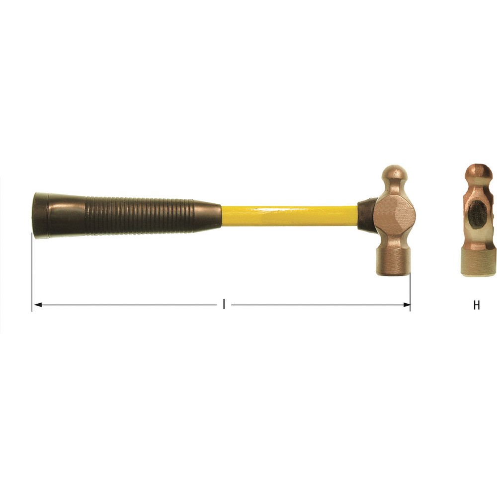 【製造業者直送T】 Ａｍｐｃｏスイス連邦 防爆鉄鎚 ボールピーンハンマー 頭長９２粍 頭径２３粍 質量５８５ｇ FD1001B